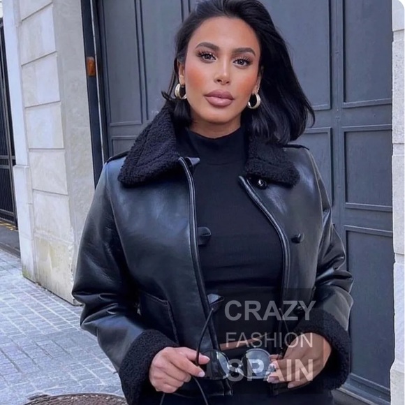 ZARA WOMAN NWT FW22 BLACK DOUBLE FACED JACKET - Picture 1 of 9